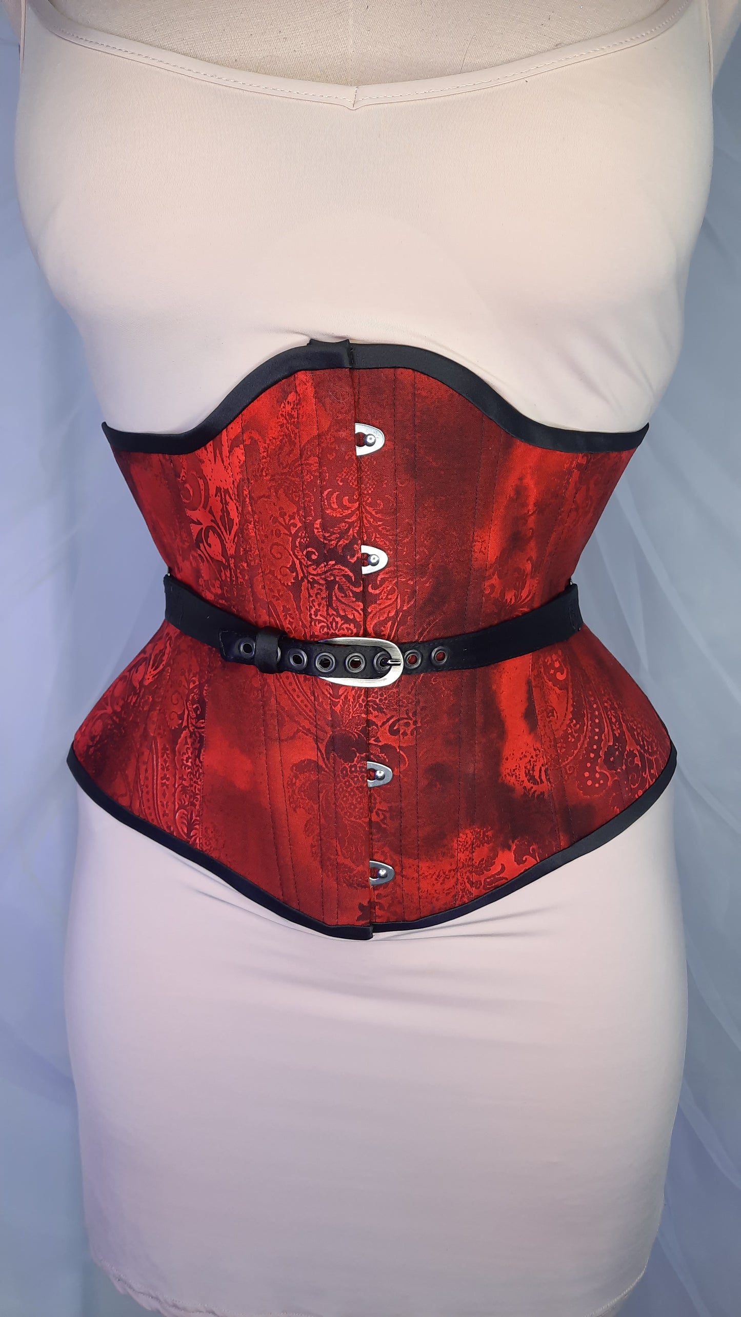 Fan-laced corset